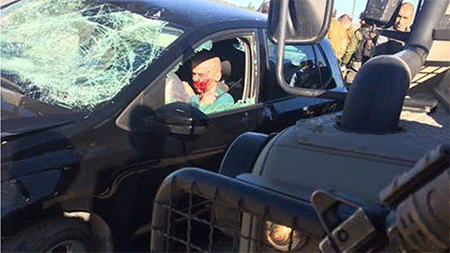 el autor del atropello herido en su coche Pánico entre los sionistas tras el atropello de cuatro soldados en Cisjordania